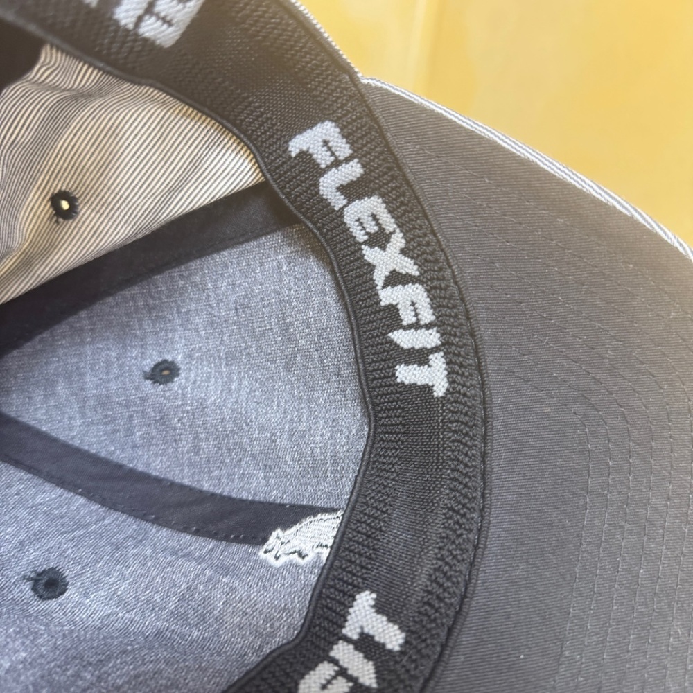 Kangol Flexfit Baseball Cap Stripe Check Gray Logo S/M - Picture 3 of 6